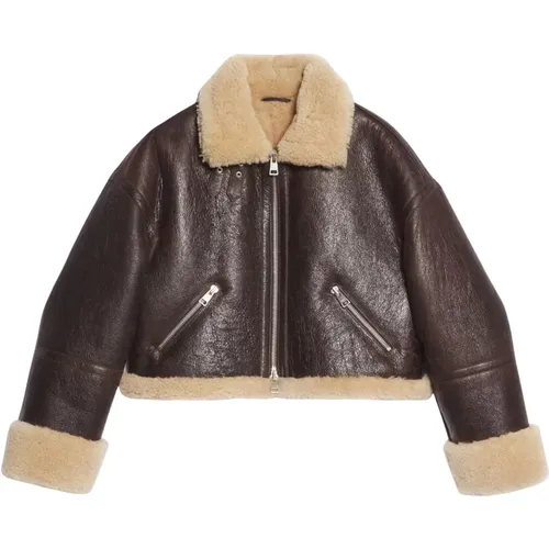 Shearling Short Jacket , male, Sizes: L - Ami Paris - Modalova