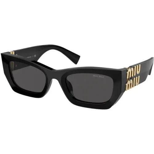 Stylische Sonnenbrille Schwarz 1Ab5S0 , Damen, Größe: 53 MM - Miu Miu - Modalova