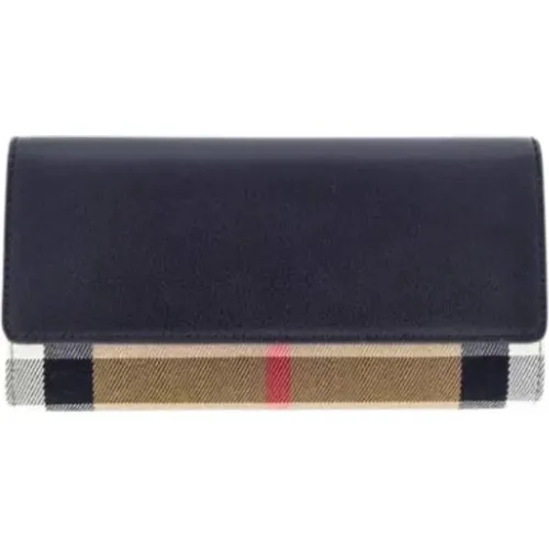 Checked Leather Wallet , female, Sizes: ONE SIZE - Burberry - Modalova