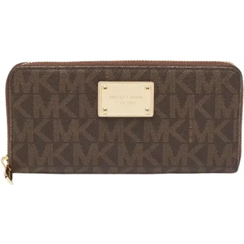 Pre-owned Wallets, female, , Size: ONE SIZE Pre-owned Coated canvas wallets - Michael Kors Pre-owned - Modalova