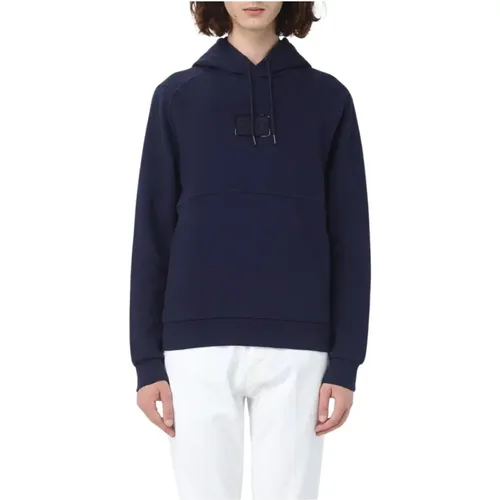 Contrasting Logo Hooded Sweatshirt , male, Sizes: L, 2XL, XL, S - Emporio Armani EA7 - Modalova