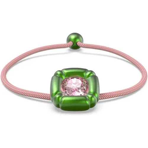 Bracelets, female, , Size: ONE SIZE Dulcis Bracelet Green-Pink Crystals - Swarovski - Modalova