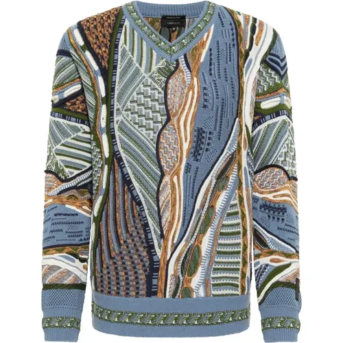 Limited Edition V-Neck Knit Sweater , male, Sizes: L, M - carlo colucci - Modalova