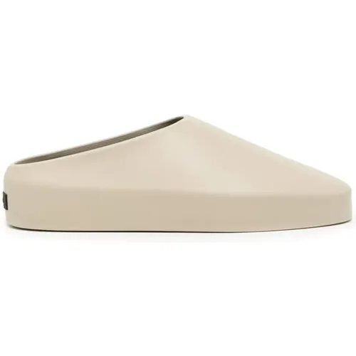 Mules, male, , Size: 9 US Taupe Slip-On Sneakers with Logo Sole - Fear Of God - Modalova