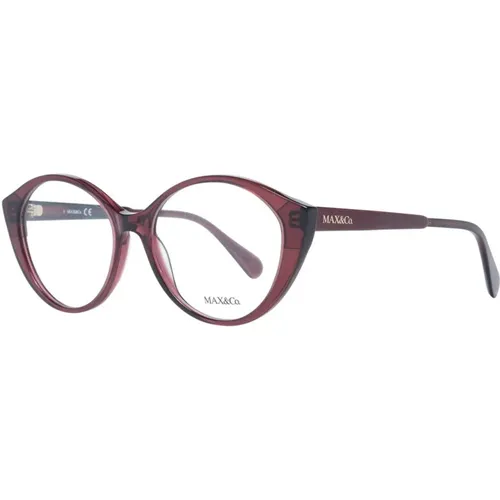 Glasses, female, , Size: ONE SIZE Burgundy Cat Eye Optical Frames - Max & Co - Modalova