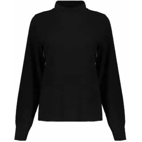 Eleganter Jacquard-Pullover mit Stehkragen , Damen, Größe: XS - Geisha - Modalova