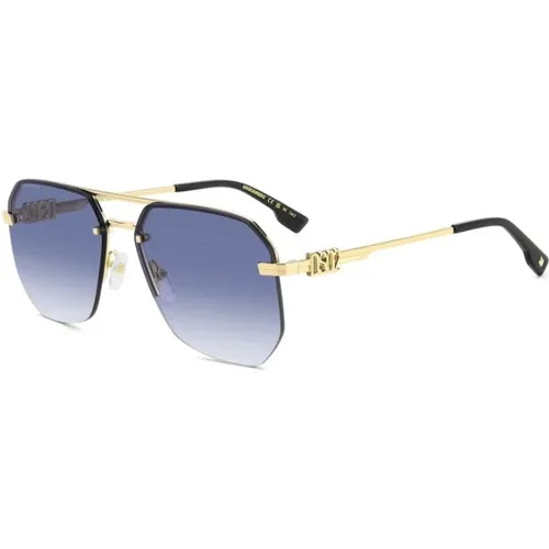Gold Blau Dk Blau Shaded Sonnenbrille - Dsquared2 - Modalova