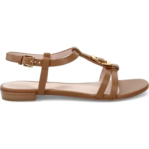 Braune Ledersandalen Minimalistisches Design , Damen, Größe: 36 EU - Coccinelle - Modalova