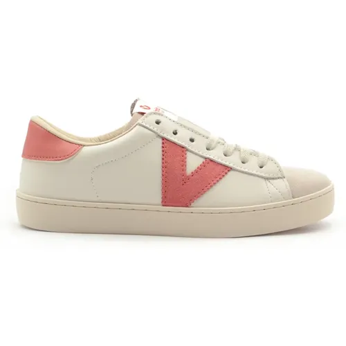 Leder Sneakers mit Crosta-Zehenkappe , Damen, Größe: 36 EU - Victoria - Modalova