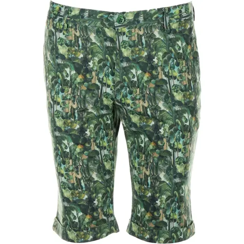 Printed Bermuda Shorts , male, Sizes: W38 - Alberto - Modalova