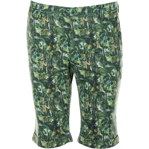Printed Bermuda Shorts , male, Sizes: W38, W31 - Alberto - Modalova