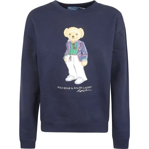 RIV Bear Po-Long Sleeve-Sweatshirt , female, Sizes: M, XS - Polo Ralph Lauren - Modalova