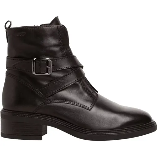 Bequeme Geschlossene Schwarze Stiefeletten , Damen, Größe: 40 EU - tamaris - Modalova