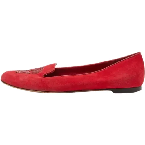 Pre-owned Flats, female, , Size: 7 US Pre-owned Suede flats - Alexander McQueen Pre-owned - Modalova