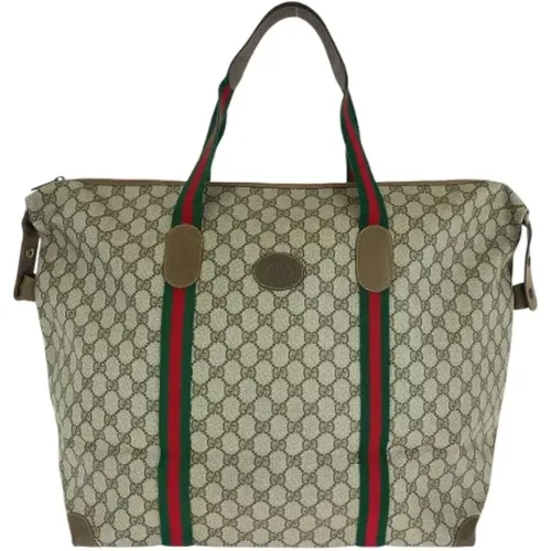 Pre-owned Tote Bags, female, , Size: ONE SIZE Pre-owned Canvas travel-bags - Gucci Vintage - Modalova