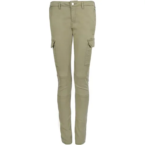 Sportliche Grüne Hose Slim Fit , Damen, Größe: W29 - Pepe Jeans - Modalova