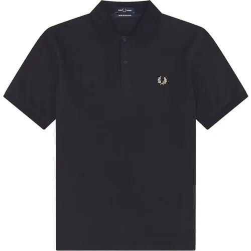 Polo Shirts, male, , Size: S Original Plain Polo Navy / Light Oyster - Fred Perry - Modalova