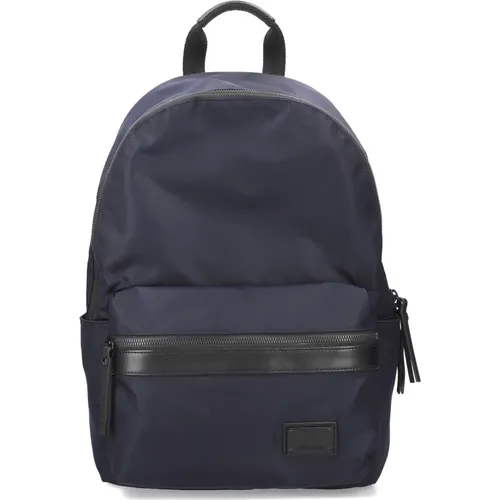 Black Backpack with Leather Details , male, Sizes: ONE SIZE - Premiata - Modalova