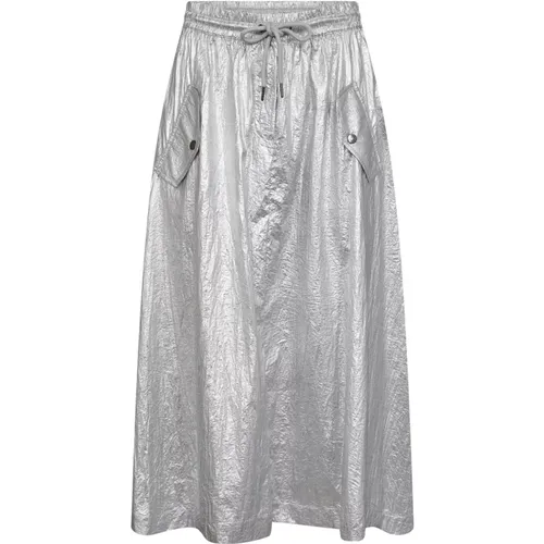 Metallic Utility Skirt , female, Sizes: L, M - Co'Couture - Modalova