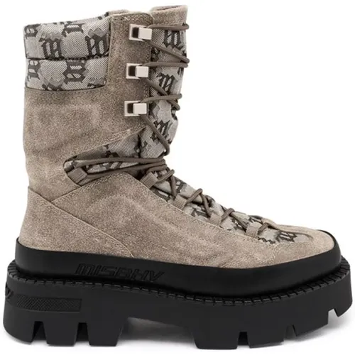 Ibiza Boot Monogram Taupe , Damen, Größe: 37 EU - MISBHV - Modalova