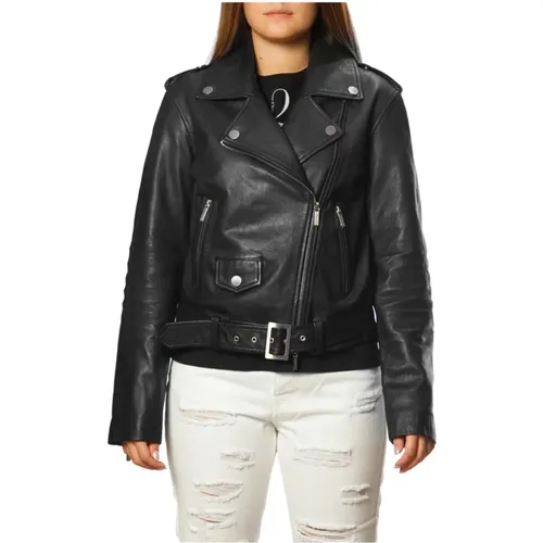 Leather Jacket , female, Sizes: S - Armani Exchange - Modalova