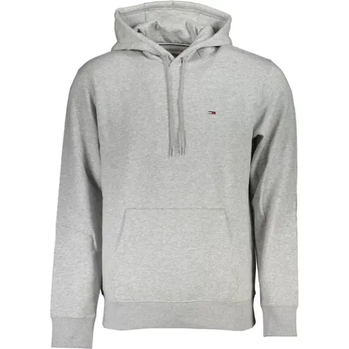 Cotton Hooded Sweatshirt with Logo Applique , male, Sizes: M - Tommy Hilfiger - Modalova