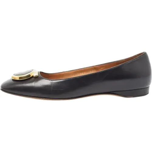 Pre-owned Flats, female, , Size: 6 1/2 US Pre-owned Leather flats - Salvatore Ferragamo Pre-owned - Modalova