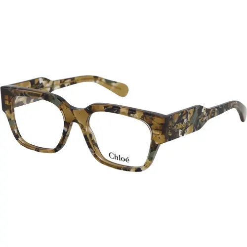Glasses, unisex, , Size: M Military Green Rectangle Optical Glasses - Chloé - Modalova