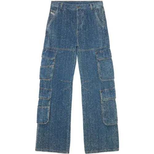 Indigo Blaue Denim Jeans , Damen, Größe: W29 - Diesel - Modalova