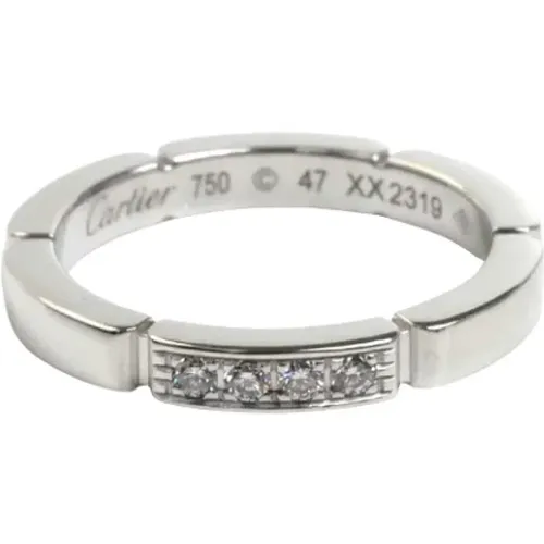 Pre-owned Jewellery, female, , Size: ONE SIZE Pre-owned White Gold rings - Cartier Vintage - Modalova