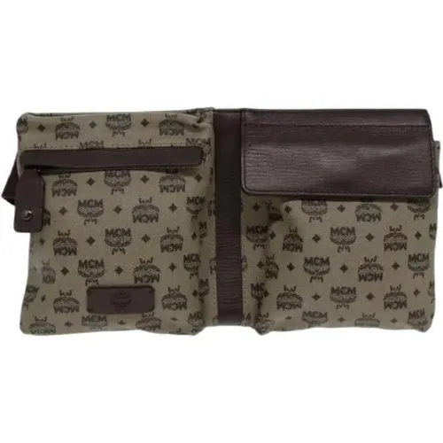 Pre-owned Cross Body Bags, female, , Size: ONE SIZE Pre-owned Canvas shoulder-bags - MCM Pre-owned - Modalova