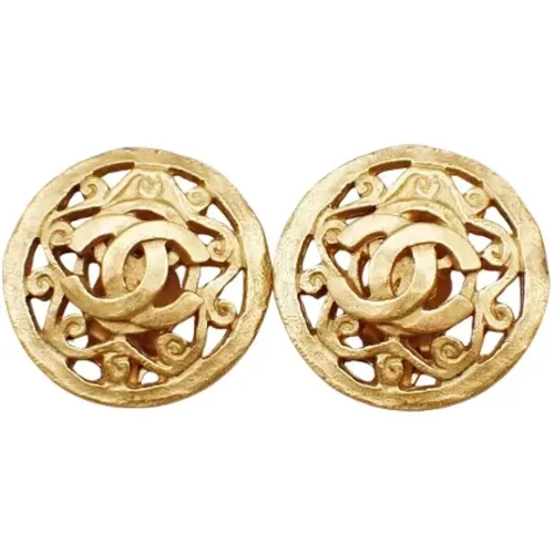 Pre-owned Jewellery, female, , Size: ONE SIZE Pre-owned Metal earrings - Chanel Vintage - Modalova