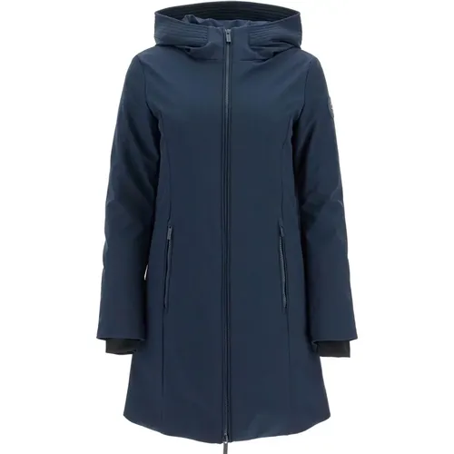 Softshell-Daunenparka mit Kapuze , Damen, Größe: L - Woolrich - Modalova