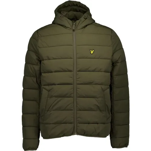 Gepolsterte Oliv Jacke , Herren, Größe: S - Lyle & Scott - Modalova