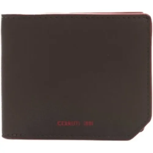 Wallets & Cardholders, male, , Size: ONE SIZE Leather Wallet with Front Logo - Cerruti 1881 - Modalova