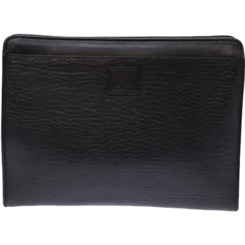 Pre-owned Clutches, female, , Size: ONE SIZE Pre-owned Leather clutches - Burberry Vintage - Modalova