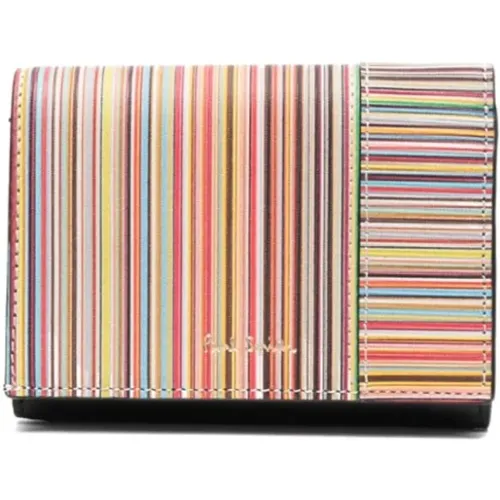 Wallets & Cardholders, female, , Size: ONE SIZE Signature Stripe Mini Trifold Wallet - Paul Smith - Modalova