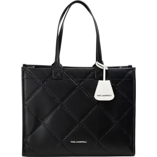 Logo Muster Tote Tasche , Damen, Größe: ONE Size - Karl Lagerfeld - Modalova