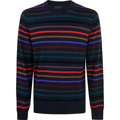 Navy Crew Neck Sweater , Herren, Größe: XL - PS By Paul Smith - Modalova