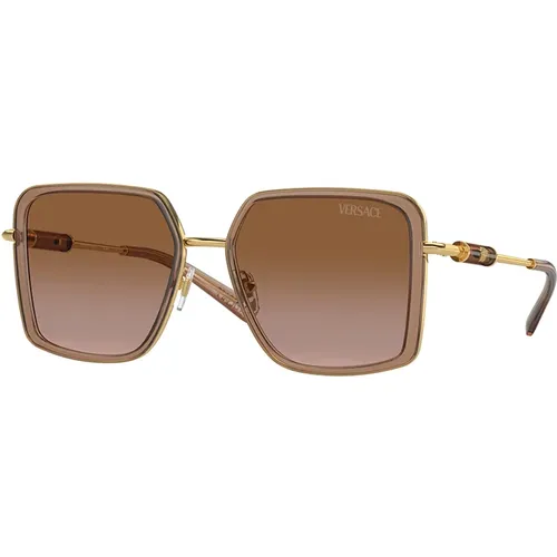 Braune Verlauf Sonnenbrille Ve2261-100213 - Versace - Modalova