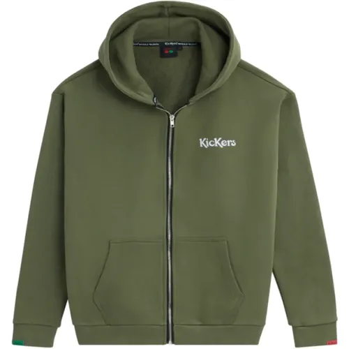 Zip Up Lifestyle Sweatshirt , Herren, Größe: S - Kickers - Modalova