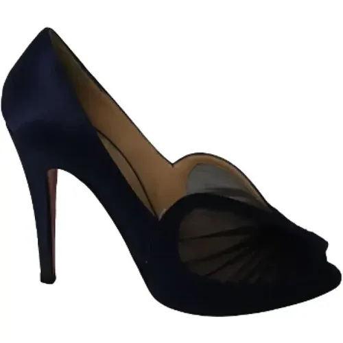 Pre-owned Satin heels , female, Sizes: 4 1/2 UK - Christian Louboutin Pre-owned - Modalova