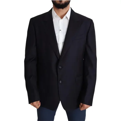 Pre-owned Jackets, male, , Size: 3XL Wool Single Breasted Napoli Blazer - Dolce & Gabbana Pre-owned - Modalova