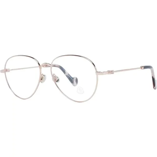 Glasses, unisex, , Size: ONE SIZE Rose Gold Aviator Optical Frames - Moncler - Modalova