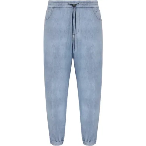 Denim Hose Fünf Tasche Hellblau , Herren, Größe: L - Emporio Armani - Modalova