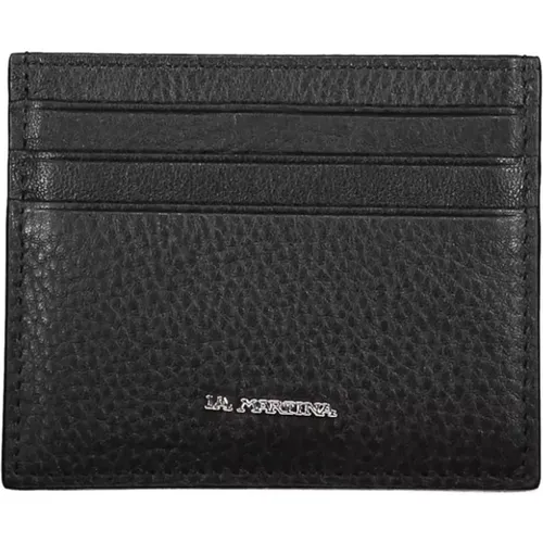 Wallets & Cardholders, male, , Size: ONE SIZE Elegant Leather Cardholder - LA MARTINA - Modalova