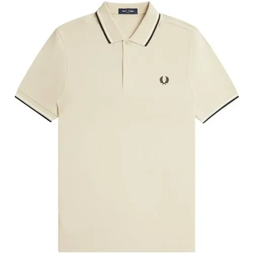 Polo Shirts, male, , Size: 2XL Contrast Stripes Short Sleeve Polo Shirt - Fred Perry - Modalova