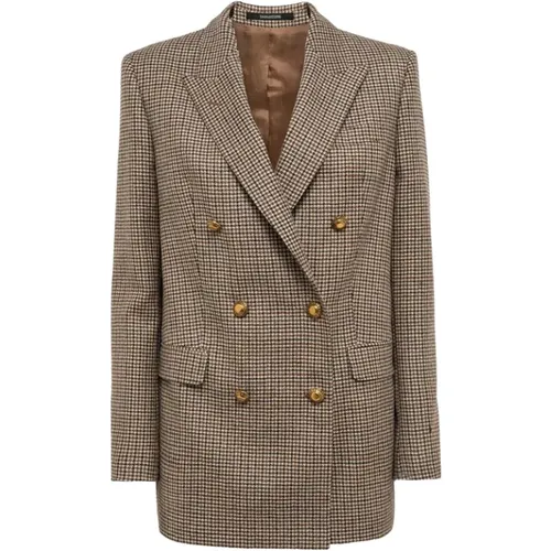 Italian Double-Breasted Wool Blazer , female, Sizes: XS, M, S, 2XS - Tagliatore - Modalova