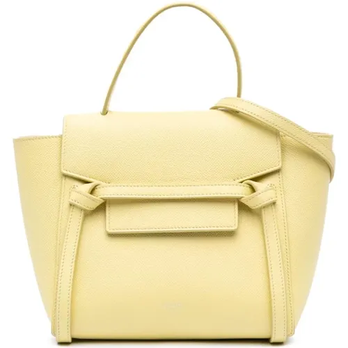 Pre-owned Handbags, female, , Size: ONE SIZE Pre-owned Elegant Leather Bag with Top Handle and Adjustable Shoulder Strap - Celine Vintage - Modalova