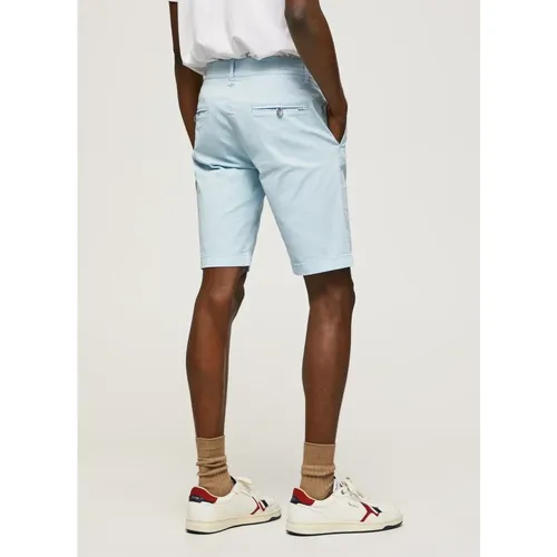 Stretch Cotton Chino Bermuda Shorts - Pepe Jeans - Modalova